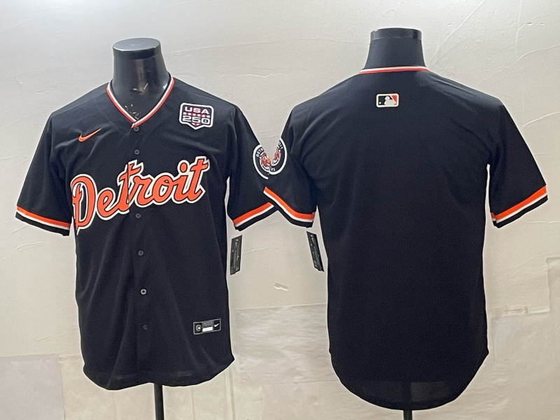 Men Detroit Tigers blank black Game Nike MLB Jersey14005